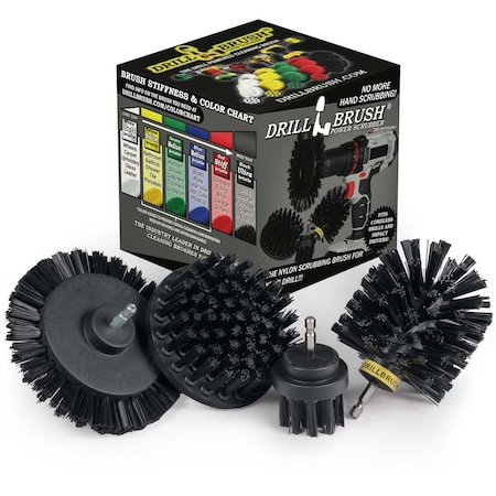Drill Brush Power Scrubber By Useful Products 5 in W 5 in L Brush, Black K-S-E42O-QC-DB